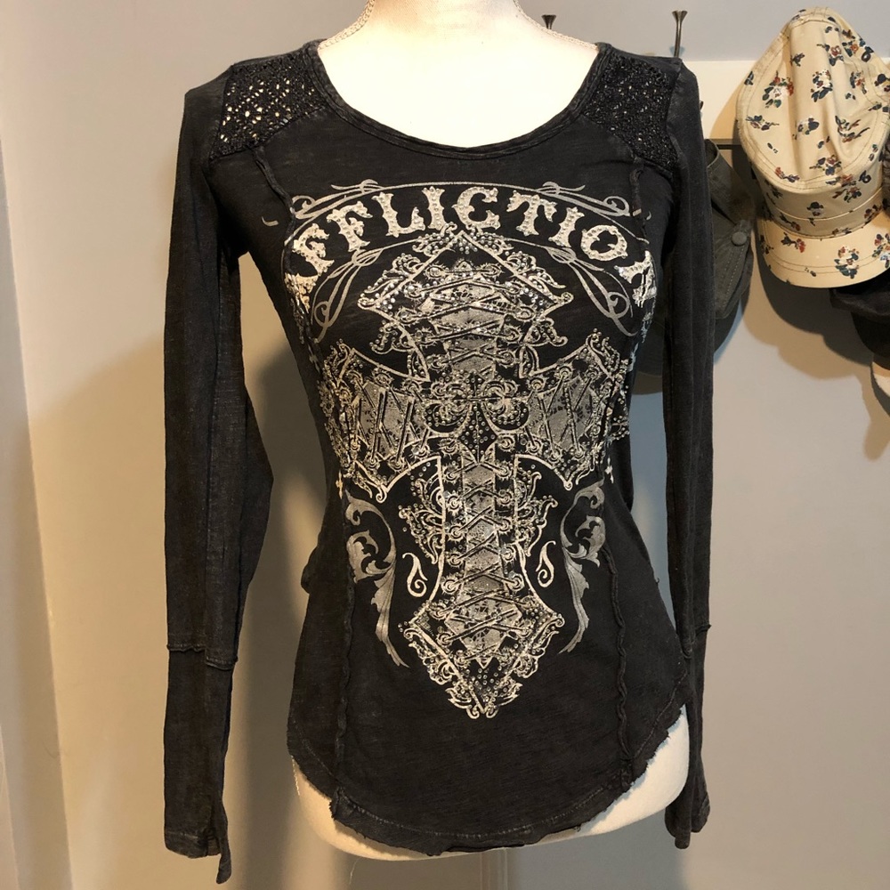Affliction Black Long Sleeve, Female